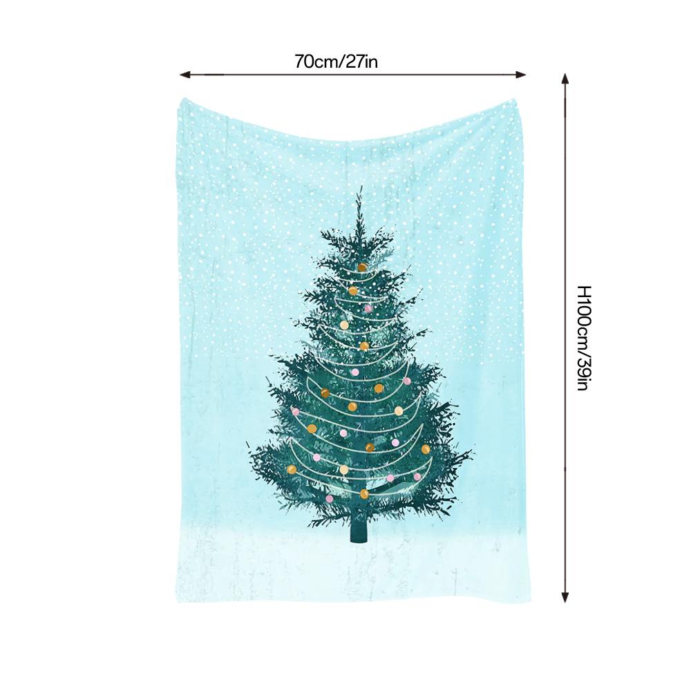 Tuniu Cute Christmas Tree Fleece Blanket Sofa Bed Room Throw Soft Warm Cozy Decorative
