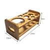 Cocktail Shaker Wooden Rack Bamboo SHAKE Barware Drinkware Set with 13 Holes