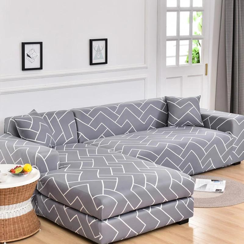 Elastic Sofa Cover 1/2/3/4 Seater L Shaped Corner Sofa Cover Protector For Living Room Stretch Cover For Sofa Couch Armchair