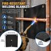 0Flame Resistant Up To 3000℉ Fireproof Welding Blanket Heat Shield Mat  For Brazing Soldering