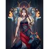 2026 New Witch Diamond Painting Girl 5D Diamond Full Drill Stitch Complete Set Crystal Handicraft Gift Home Decor