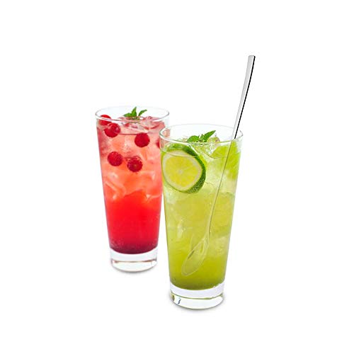 IMEEA Long Bar Spoons, 18-10 Stainless Steel Parfait Spoons, 23cm, Silver, 12-Piece Set, for Commercial Use