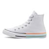 Converse Chuck Taylor All Star Classic Vielseitige High-Top Canvas Schuhe Unisex Sneaker Weiß Orange 167751C