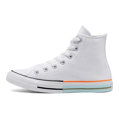 Chuck Taylor All Star Classic Versátil Tênis de Lona de Cano Alto Unissex Branco Laranja 167751C
