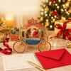 With Envelopes Holiday Greeting Card Santa Claus Invitation Card Cute 3D Christmas Card  Xmas