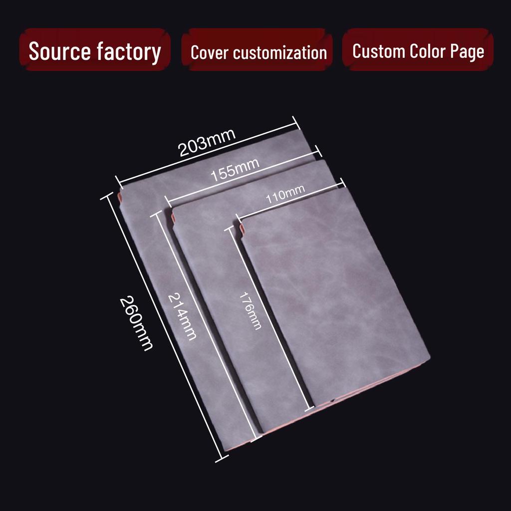 A5 Mäkký zápisník z ovčej kože s pútkom na pero a prispôsobením loga - Hrubý diár na obchodné stretnutia