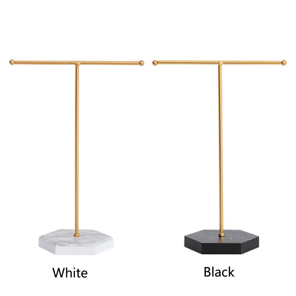 

Metal T-shaped Jewelry Display Stand for Show Jewelry Hanging Pendant (White)
