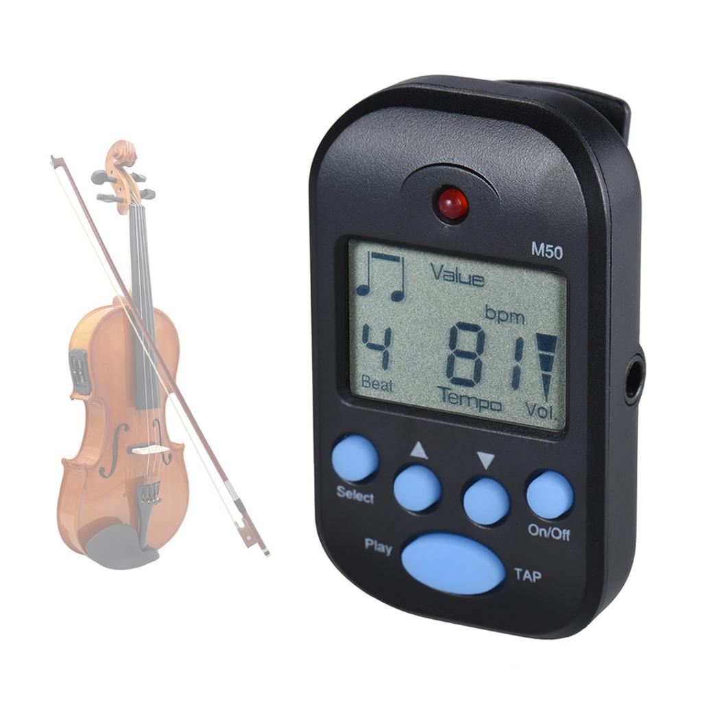 Professional Clip on Digital Beat Tempo Metronome LCD Screen Lightweight & Mini for Violin Guitar Bass Musical