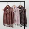 Fashion Cashew Jacquard Tassel Polyester Long Towel Versatile Ladies Outer Warm Travel Shawl Scarf