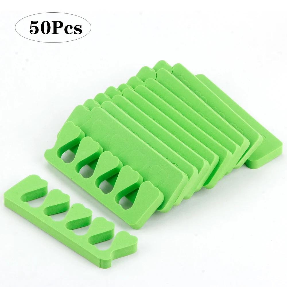 50/100Pcs Nail Art Toes Spreaders Soft Gel UV Polish Foot Fingers Separators Sponge Toe Divider Manicure Paint Pedicure Supplies