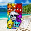 1pc SPRUNKI7 Beach Towel, Beach and Seaside Swimming Pool Equipment, Fashion Pattern, Rectangular, Travel Essentials