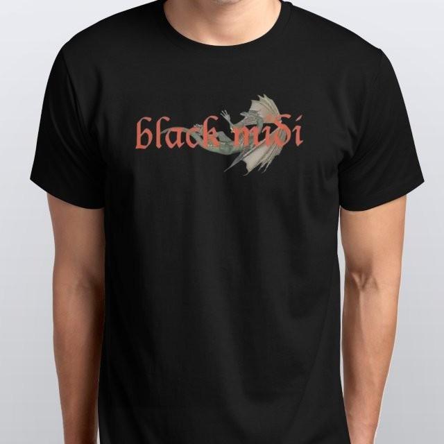 Threejah Black Midi Schlagenheim T-SHIRT S M L XL XXL 3 4 XL couleurs Noir