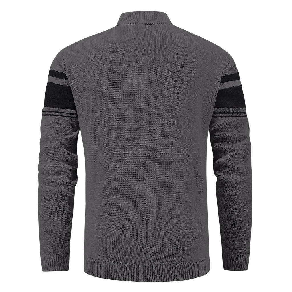 KEFITEVD Golf Long Cold Weather Lightweight Business Solid High Commuting Dark Size L Men's Sweater, Sleeve, Protection, Autumn/Winter Outerwear,
