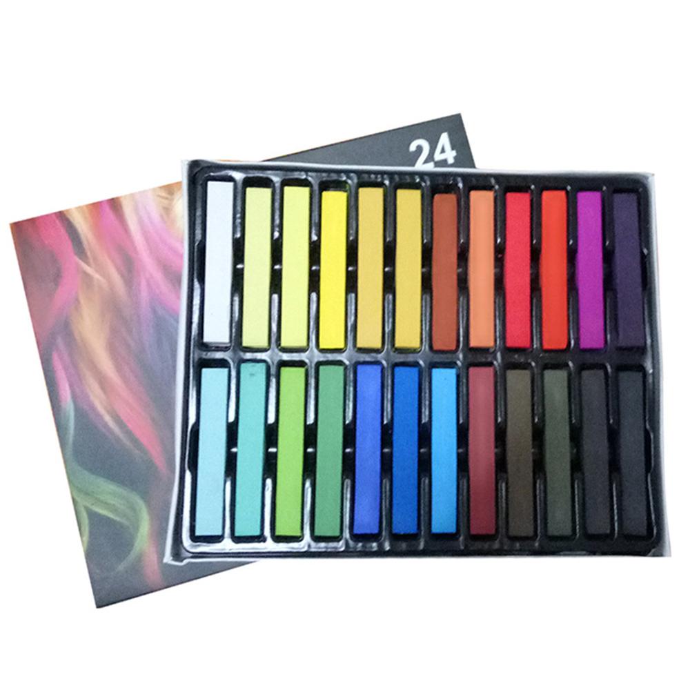 Fashion Hot Selling Cool Party Decoration 24 Colors Fashion Hot Fast Non-toxic Temporary Pastel Hair Dye Color Chalk Party Decor
