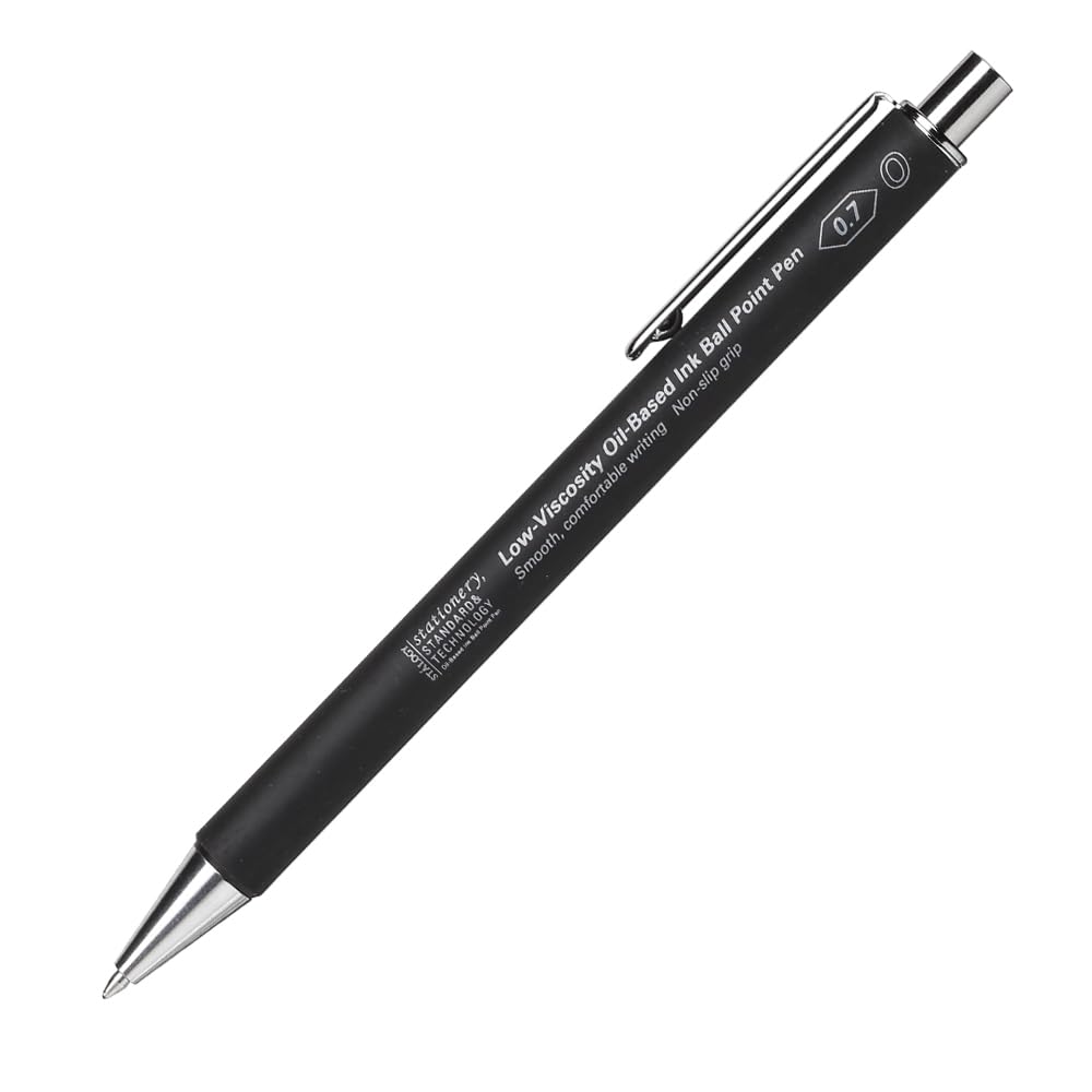 NITOMS STALOGY Low Viscosity Black Ballpoint Pen 0.7mm S5110 - Smooth Writing