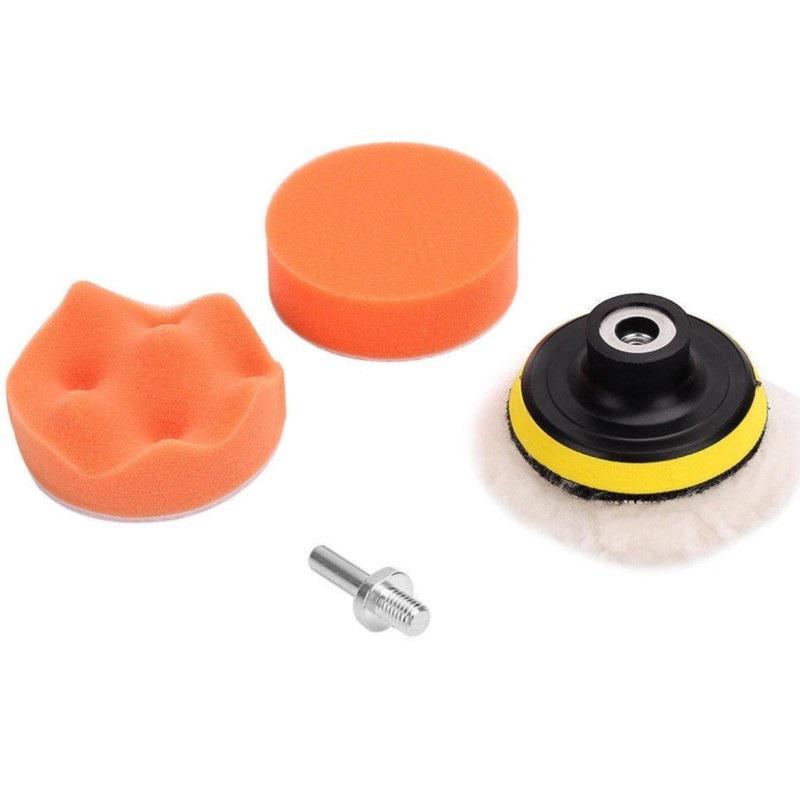 

3-дюймовий автомобільний полірувальник Buffer Gross Polish Waxing Buffing Polishing Sponge Pads Kit Set M10 M14 WY-3501(M14 Thread Drill) помаранчевий