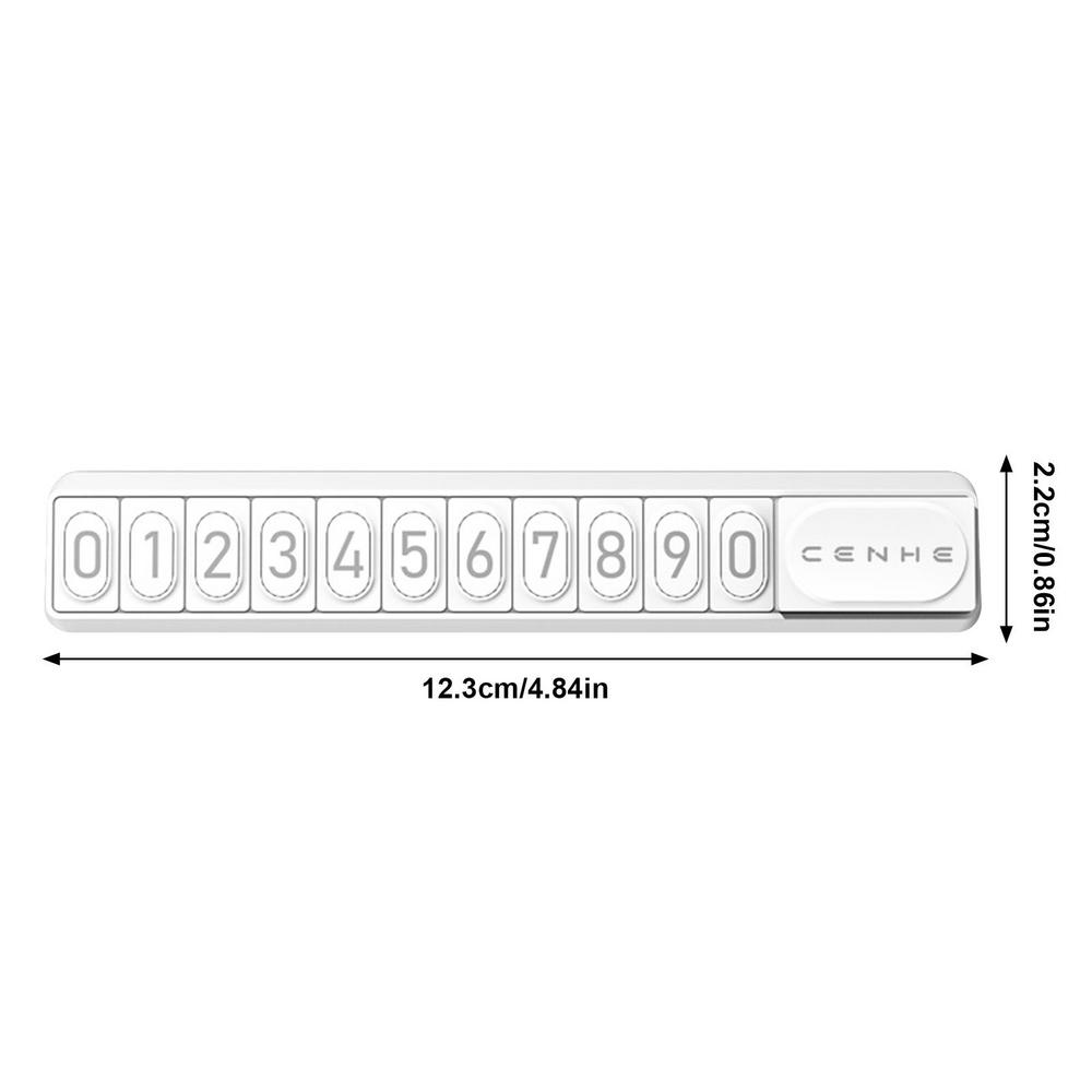 Parking Phone Number Plate Luminous Parking Plate For Automobile Mobile Phone Number Card Car Phone Number Sign Plate Car белый