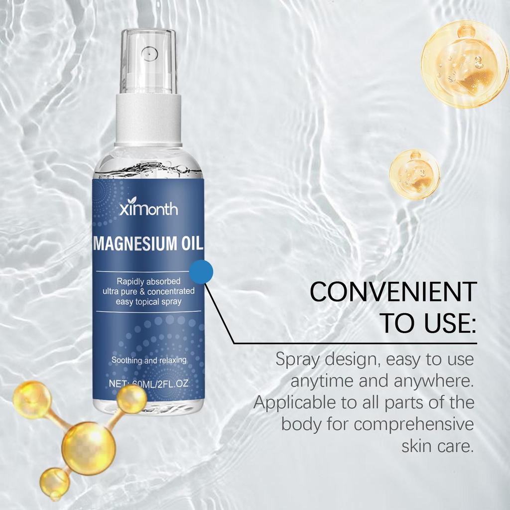 Ximonth Hořčíkový olej ve spreji Noční péče Tělo Klid mysli Tělo Pokožka Hydratační ošetřující sprej