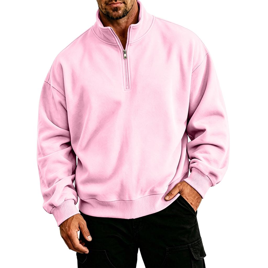 Sudadera de Talla Grande para Hombre Ajuste Holgado Manga Larga Informal Pullover para Otoño Invierno