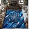 Manchester City Printed Flannel Area Rug Non Slip Soft Polyester Floor Carpet Indoor Decor Mat for Bedroom Living Room Sofa