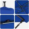 Azur Blue Sun Umbrella with LED Light Strips 294 X 200 X 270 Cm