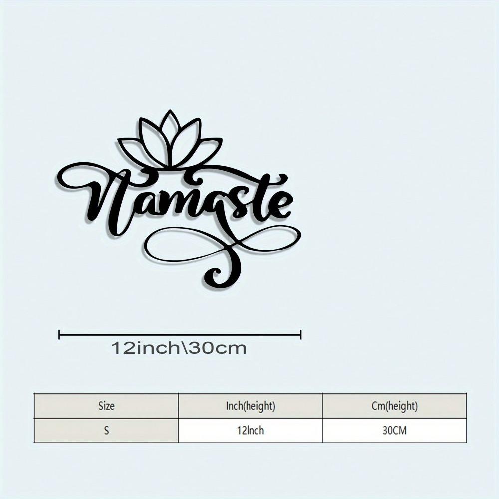 Lotus Prayer Metal Wall Decor for Home Gym Yoga Meditation Christmas