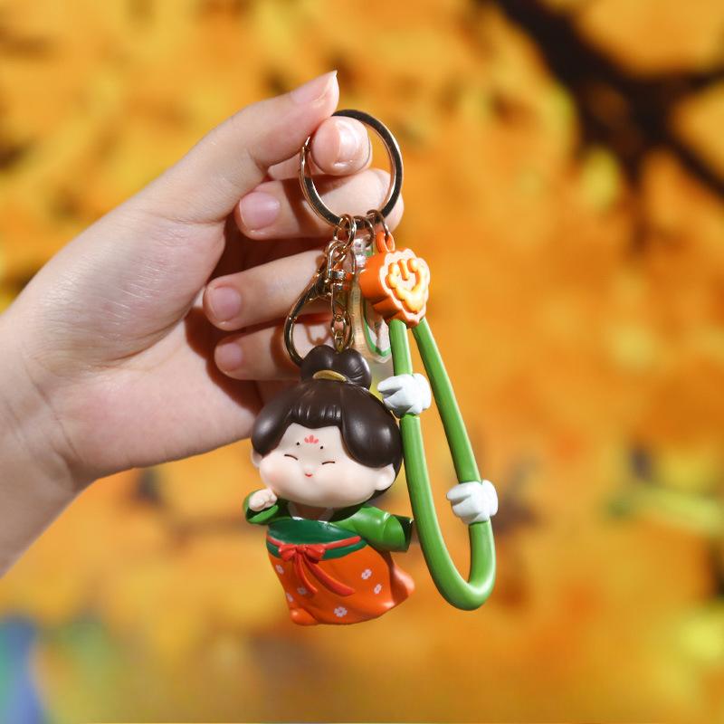 Ancient-style Tang Dynasty Candy Keychain Pendant Cute Doll Tag