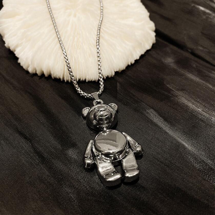 Bear with Movable Limbs, Trendy Hip-hop, Versatile Sweater Chain, Accessories, Necklace, Pendant for Men