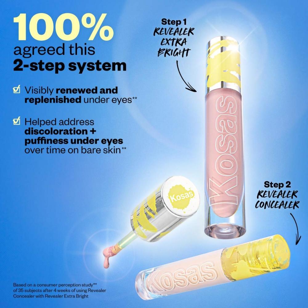 Kosas Revealer Extra Bright Serum 0.17 Oz Color Correctors Dark Circles Supernatural Red Peach