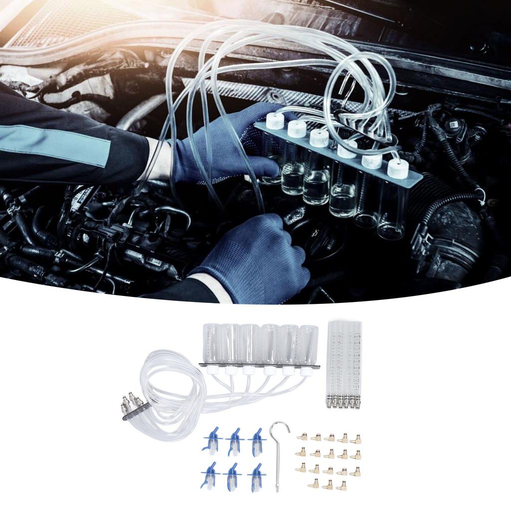 Diesel Injector Flow Test Kit Efficient Multifunctional Heavy Duty Construction Common Rail Adaptor Fuel Tester Set