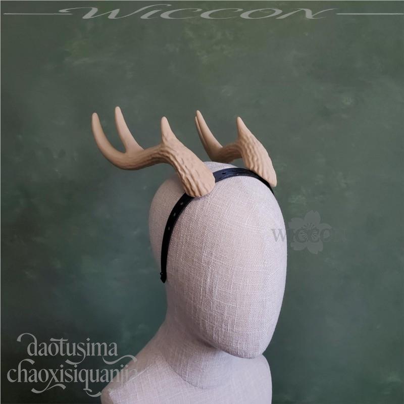 Large Wavy Deer Antlers Headwear Furry Cosplay Accessories 3D PLA Horns BG3 Props For Halloween Events