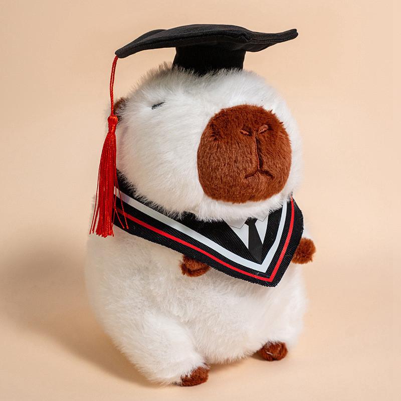 Capybara Graduation Plush Toy With Pp Cotton Filling For Commemorative Gift And Collectors Souvenir