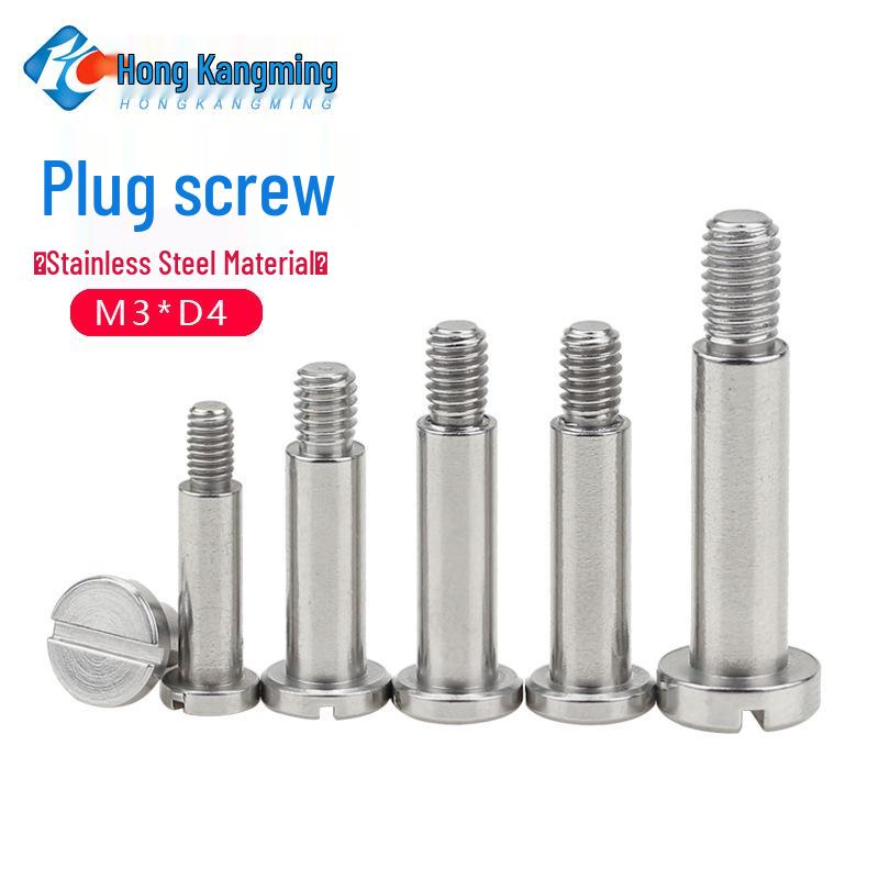 Single-Slot Stainless Steel M3*D4D5 Shoulder Head Bolt with Smooth Shank and Partial Thread