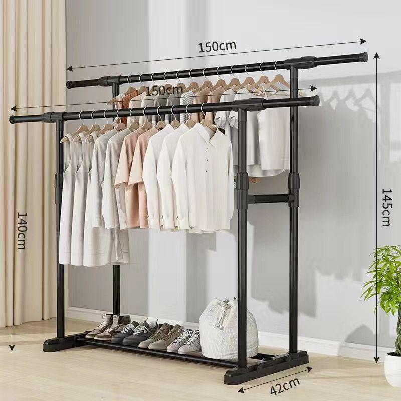 Bold Vertical Clothes Rack: Floor-Standing Drying Rod for Home or Balcony