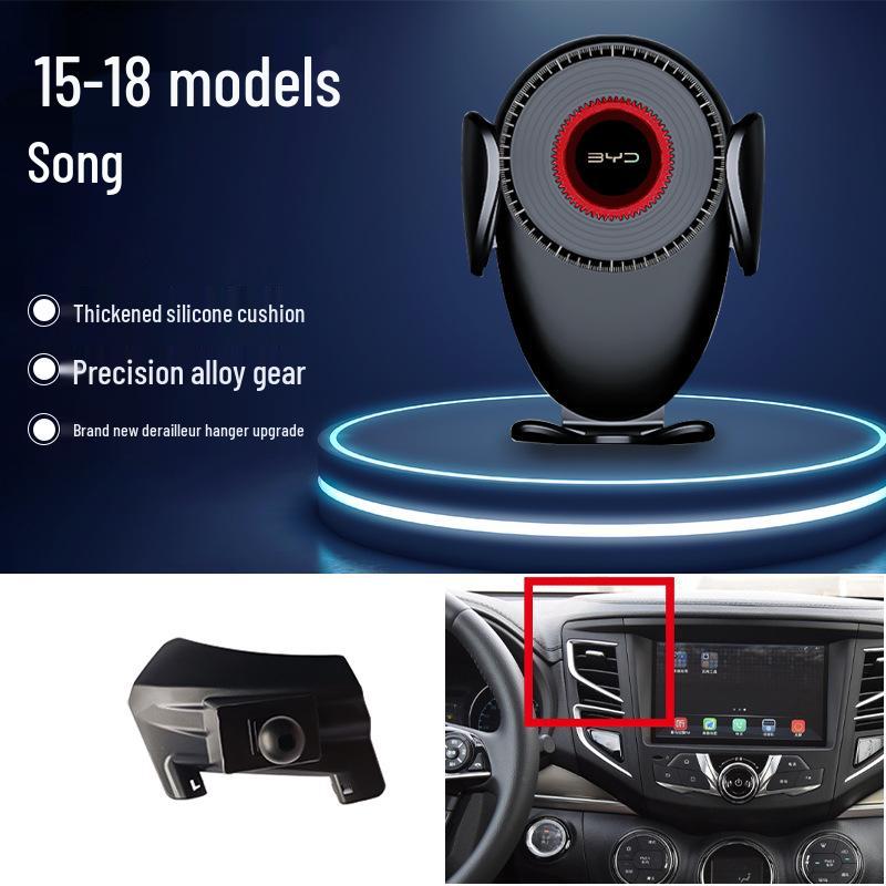 Compatible Gravity Car Phone Holder for BYD S6/S7/Song Pro/Han EV/Qin Navigation Systems