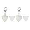 1/2/3Pcs Triangle Keychain Guitar Pick Holder Clear Case Heart Shaped
