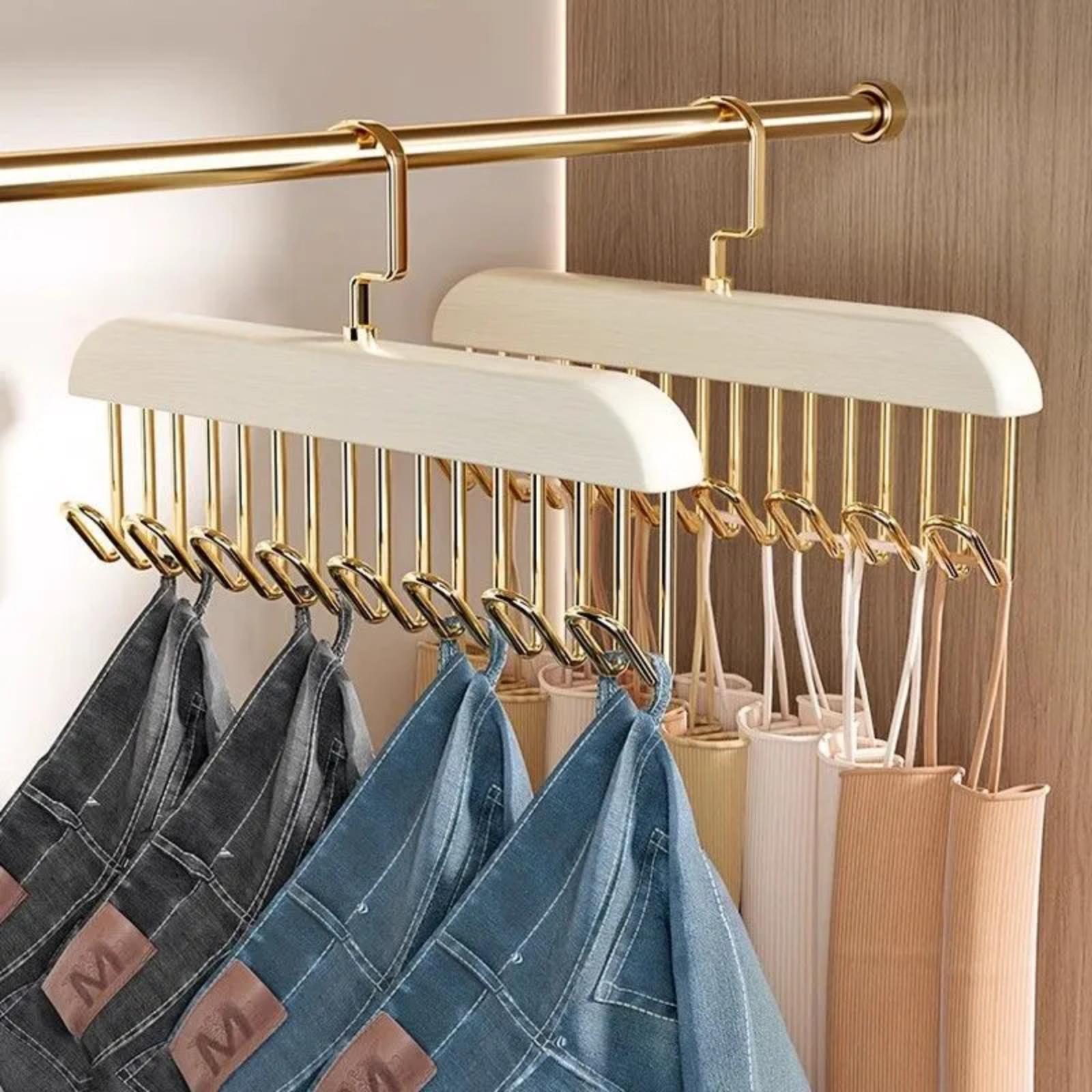 

Plastic Hanger 8 Hooks, Rotating Multifunctional Wardrobe Hanger One Size