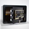 Pancerny domowy sejf z zamkiem elektronicznym i kluczem 25x35x25 cm czarny