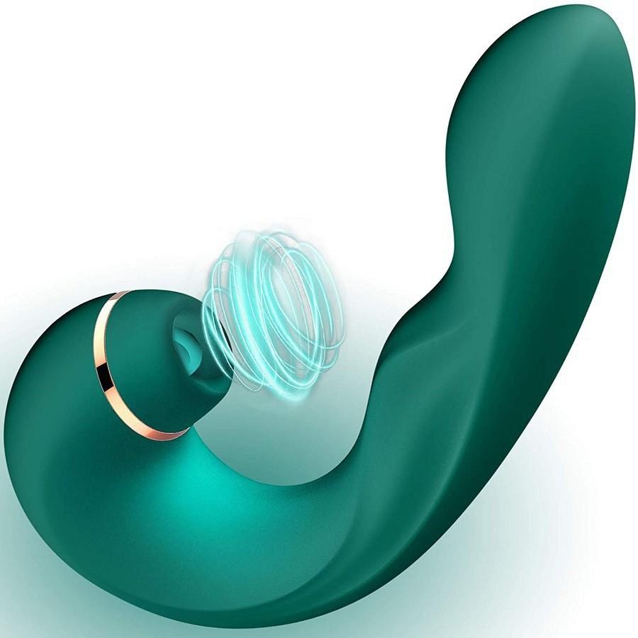 3 In 1 Vibrators with 10 Vibrating 5 Flapping 5 Sucking Modes Dildo G Spot Vibrator Rechargeable Vibrators Female Sex Toys
