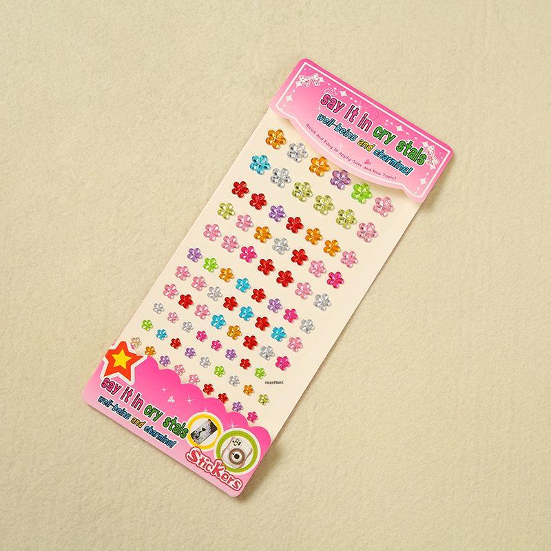 Children's 3D Crystal Gem Cartoon Stickers: Shiny Princess Rewards & Educational Stationery