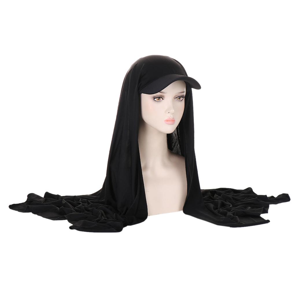 New Fashion Brim Solid Color Women's Scarf Hat Muslim Hijab Cap Headwear Accessories