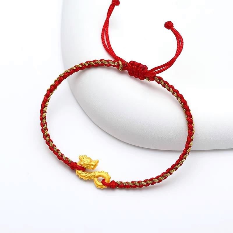Fashion Hand Braided Dragon Lucky Bracelet Bangle Women Men Red Rope Best Friends Lovers' Gift Bracelet Size Adjustable