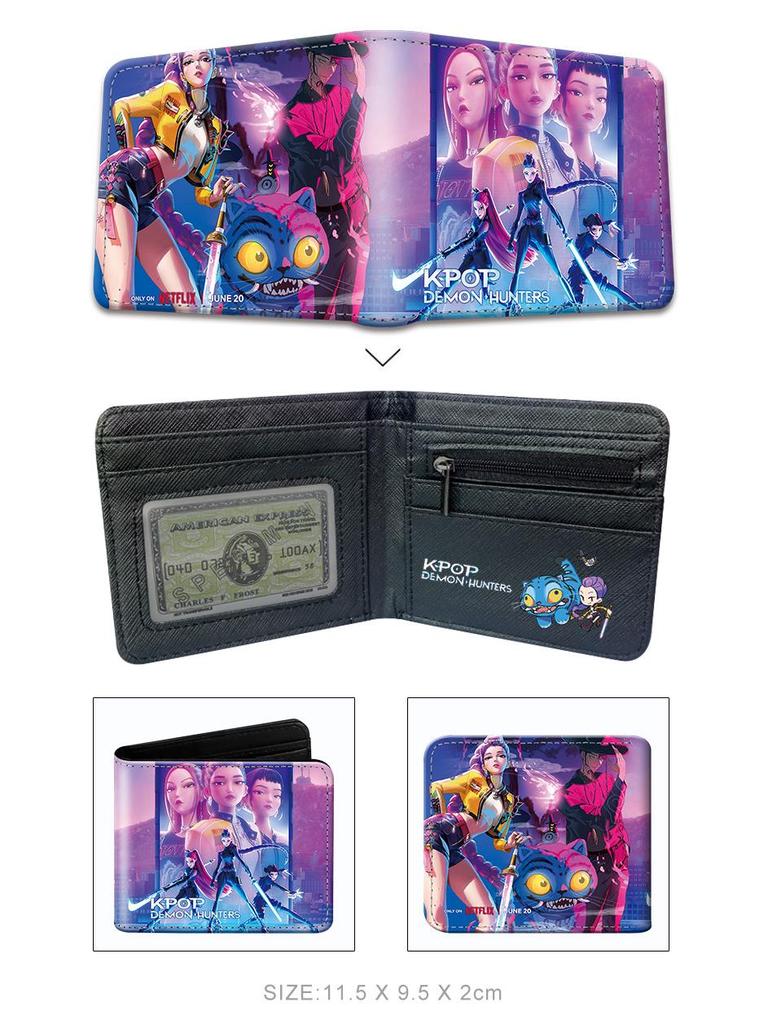 K-Pop Demon Hunter Girl Group 3D-geprägte Anime-Geldbörse für Schüler und Fans