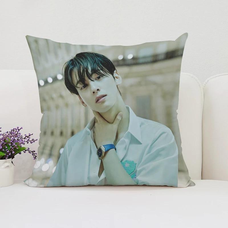 Decorative Pillow Cover 45x45 Cushions Covers C-Cha Eun Woo Fan Gifts Bed Pillowcases Cushion Cover 50x50 Home Decoration Cases