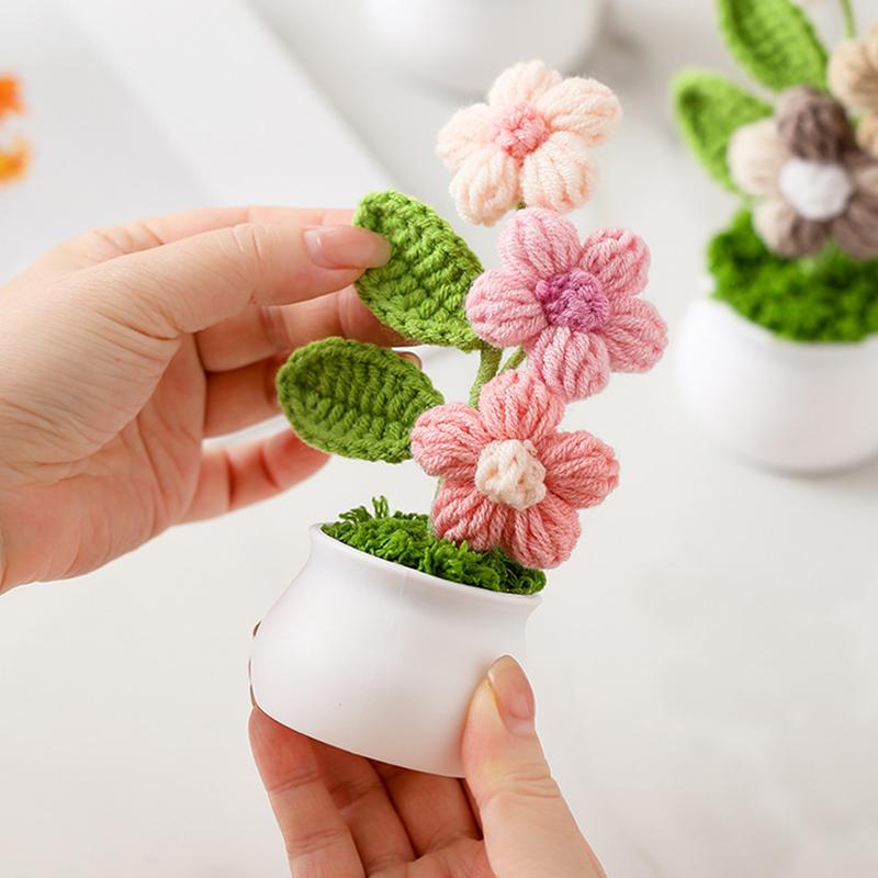 Künstliche Gehäkelte Blume Handgemachte DIY Perlen Fotografie Requisiten Hause Hochzeit Party Puff