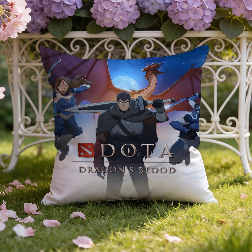 D-Dota D-Dragon's Anim B-Blood Cushion Cover Home & Car Dual-Scene Pillow Cover: Reversible for Premium Comfort