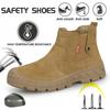Men's Work Safety Shoes, Anti-smash, Puncture & Heat Resistant, Fireproof Welders' Footwear