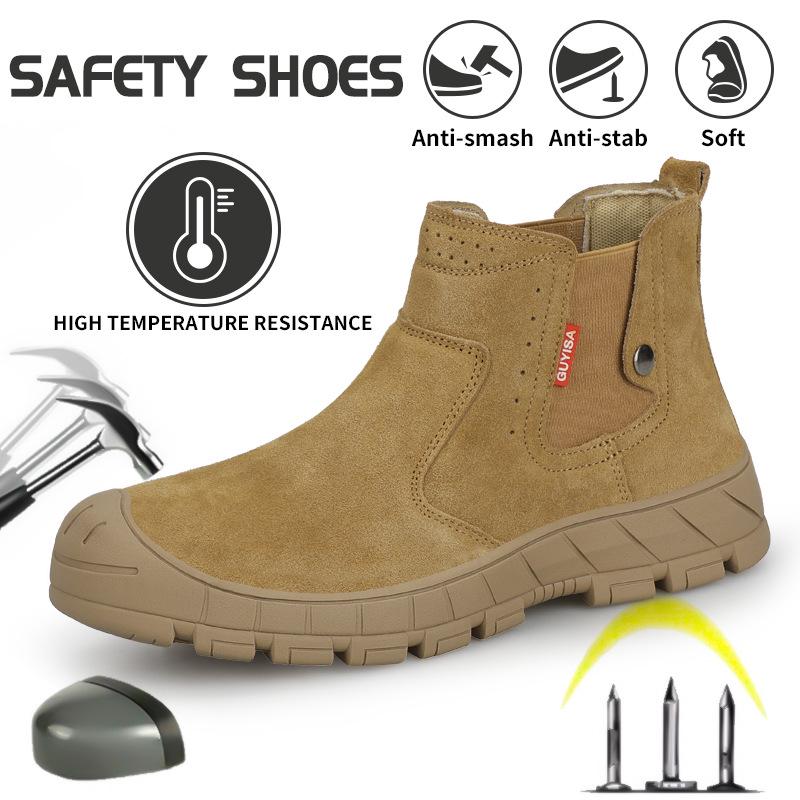 Men's Work Safety Shoes, Anti-smash, Puncture & Heat Resistant, Fireproof Welders' Footwear