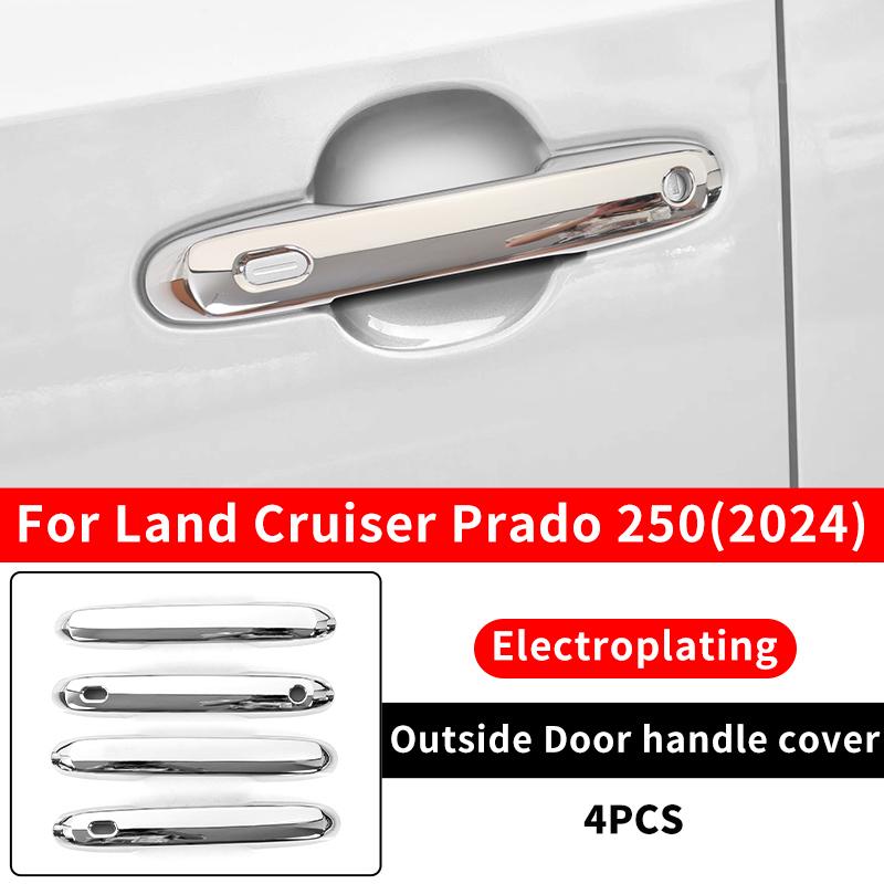 For Toyota Land Cruiser Prado 250 LC250 1958 Outside Door Handles Decoration Cover Exterior upgraded Accessories Chrome Tuning