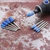 10 Pcs Professional Blue Abrasive Stone Polishing for Head Mounted 3mm Shank Too